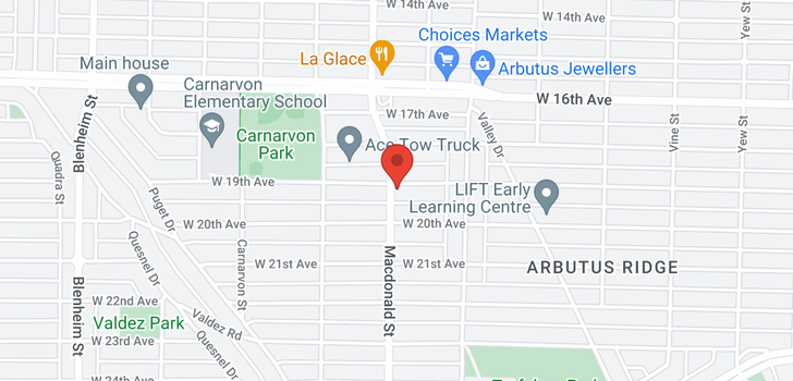 map of 2798 W 19TH AVENUE